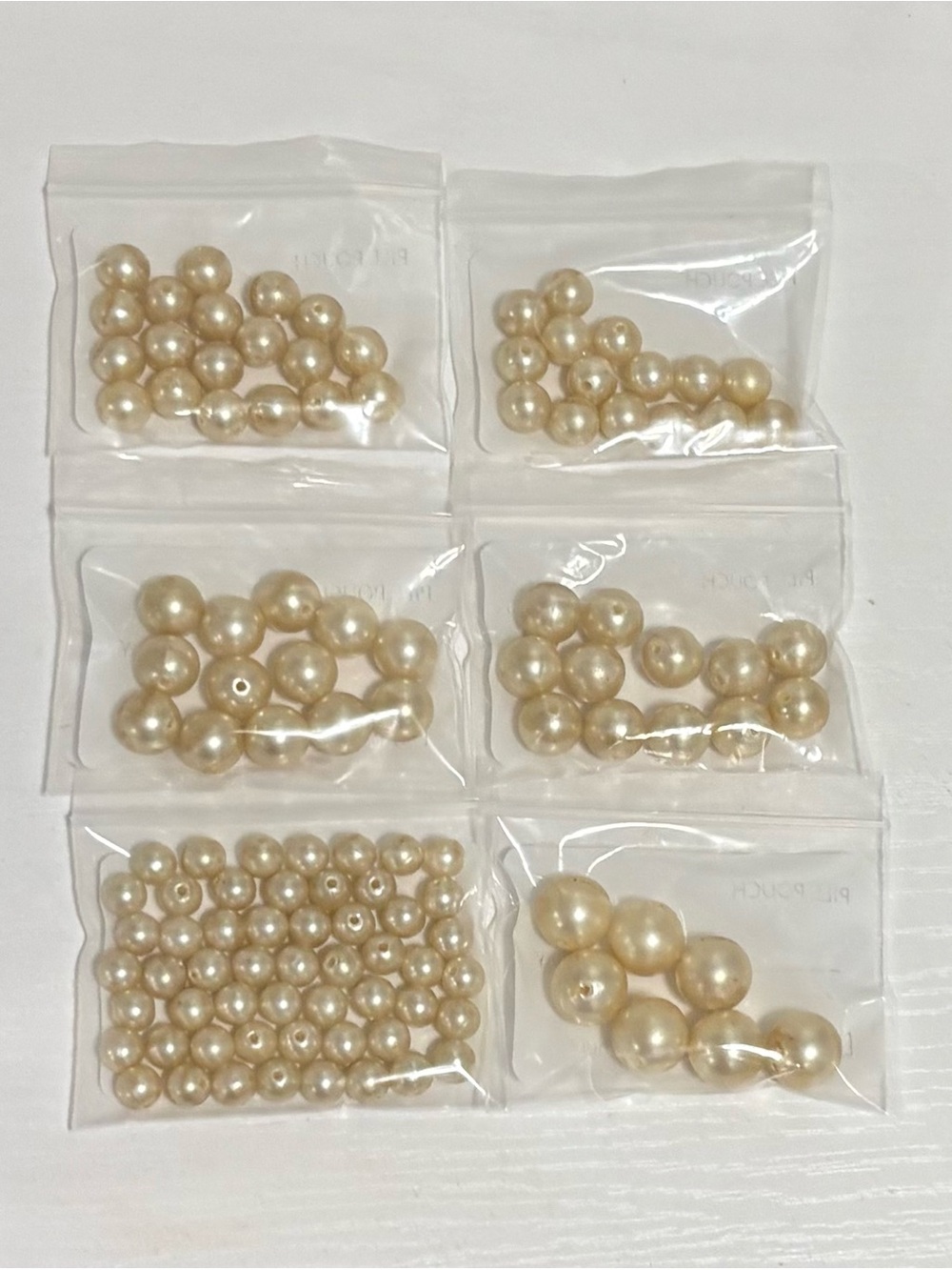 Vintage Cream Loose Faux Pearls & Clasp Jewelry Making